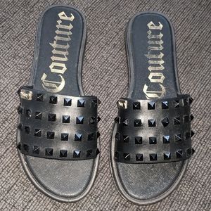 Juicy Couture studded slides